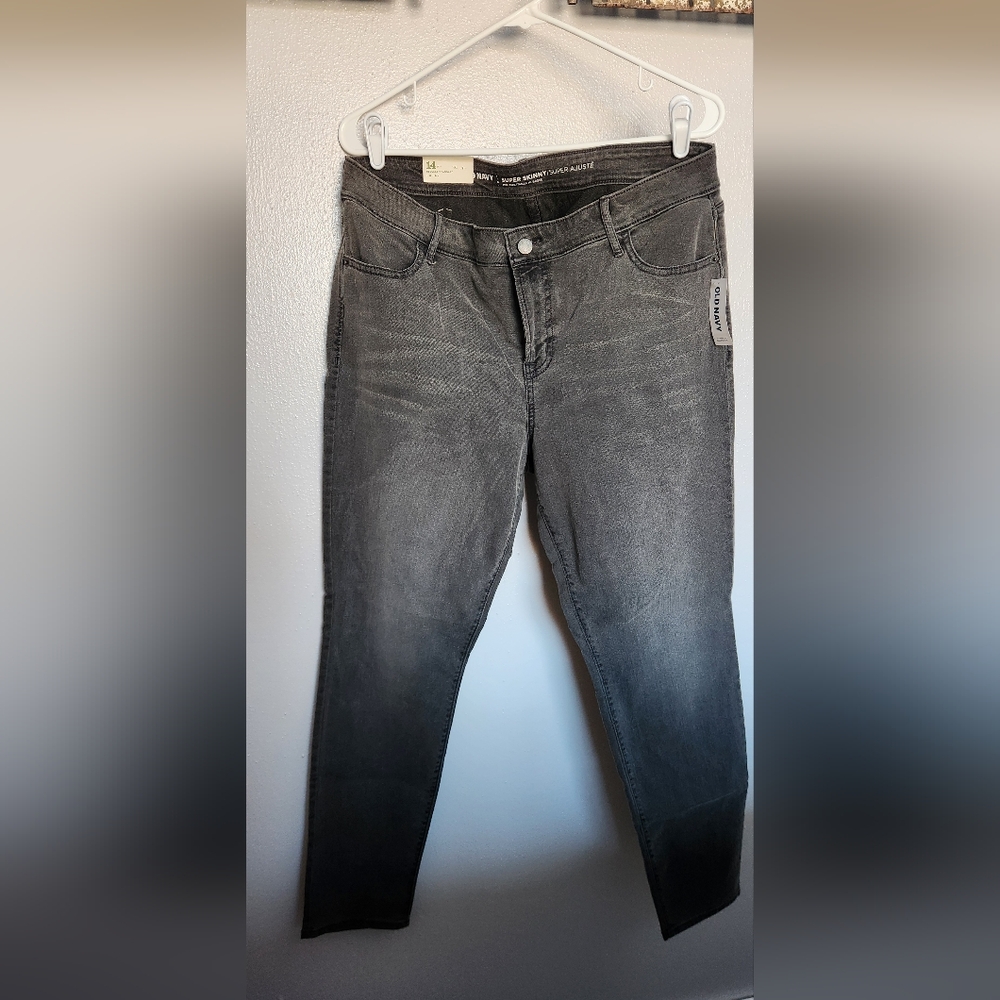 Old Navy Dark Gray Straight Fit Jeans